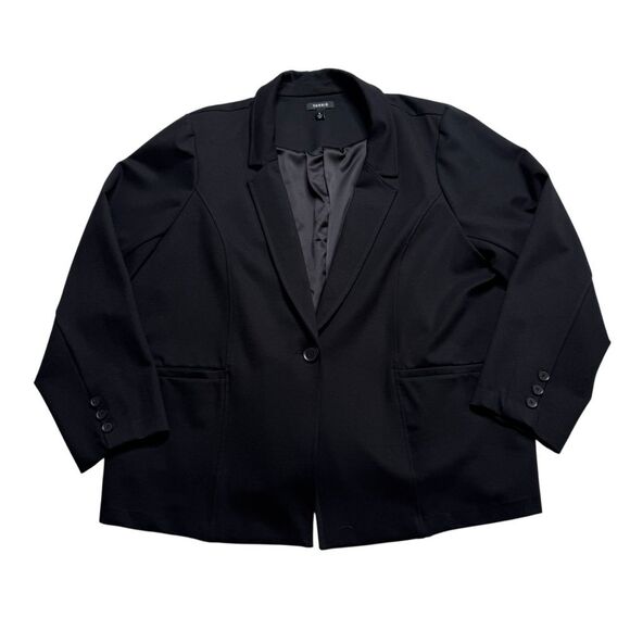 Torrid Chelsea Luxe Ponte Blazer Deep Black Sz 4 (4X/26) - Picture 7 of 16